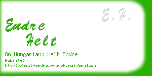 endre helt business card